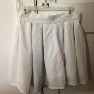 Pleated White Tennis Skirt